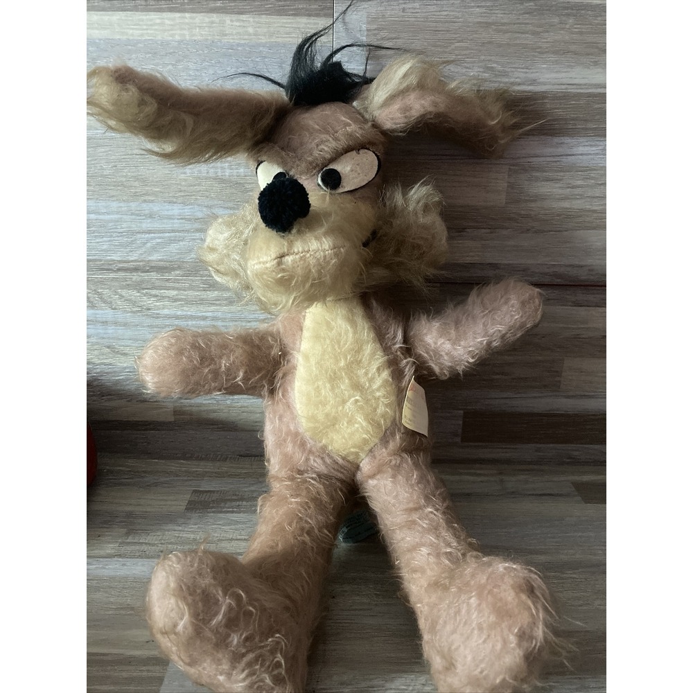 VTG 1971 Warner Bros Wile E. Coyote  Looney Tunes Stuffed Plush Fast Shipping